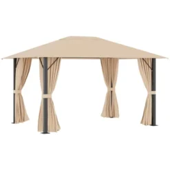 Outsunny 13' X 10' Patio Gazebo Outdoor Canopy Shelter With Sidewalls, Vented Roof, Aluminum Frame For Garden, Lawn, Backyard And Deck -OUTSUNNY Sales Store GUEST 6571d122 97ce 4152 a7ce ab6bf81d7c7d