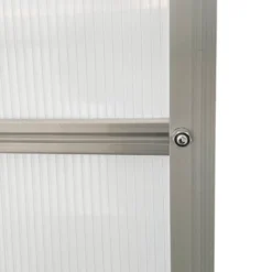 Outsunny Aluminum Greenhouse, Polycarbonate Walk-in Garden Greenhouse Kit With Adjustable Roof Vent, Rain Gutter And Sliding Door For Winter, Silver -OUTSUNNY Sales Store GUEST 692f76cf f65d 487a b24f 4571d5c6a5b3