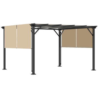 Outsunny Outdoor Retractable Pergola Canopy With Sun Shade Unique Design Canopy Patio Metal Shelter For Garden Porch Beach 8 Outsunny Outdoor Retractable Pergola Canopy With Sun Shade Unique Design Canopy Patio Metal Shelter For Garden Porch Beach - Image 8