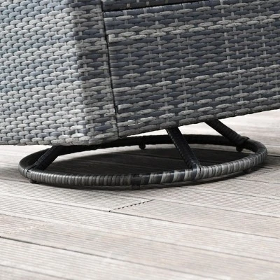 Outsunny Rattan Wicker Swivel Rocking Chair With Armrest, Soft Thick Cushions, Outdoor Club Chair With Steel Frame For Patio, Lawn, Garden, Yard 4 Outsunny Rattan Wicker Swivel Rocking Chair With Armrest, Soft Thick Cushions, Outdoor Club Chair With Steel Frame For Patio, Lawn, Garden, Yard - Image 4