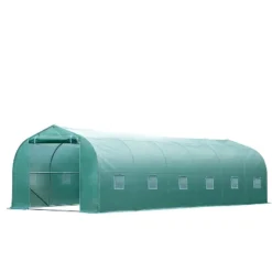 Outsunny 26' X 10' X 7' Walk-In Greenhouse Tunnel, Large Gardening Plant Hot House With 12 Windows And Zipper Doors For Backyard -OUTSUNNY Sales Store GUEST 6a87d71f c130 4164 af30 00c9df6a6bc0