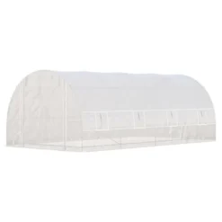 Outsunny Steel Frame Walk-In Tunnel Greenhouse, Large Garden Hot House Kit With 8 Roll-up Windows & Roll Up Door, White -OUTSUNNY Sales Store GUEST 6c45f5e5 dd58 4875 810b 6a6c7e00daab