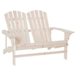 Outsunny Outdoor Adirondack Chair, Wooden Loveseat Bench, Lounger Armchair With Flat Back For Garden, Deck, Patio, Fire Pit -OUTSUNNY Sales Store GUEST 6fbc474e 12cf 4191 899f f2292f0d519d
