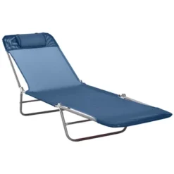 Outsunny Portable Sun Lounger, Lightweight Folding Chaise Lounge Chair W/ Adjustable Backrest & Pillow For Beach, Poolside And Patio -OUTSUNNY Sales Store GUEST 715eef23 50f3 42e7 9d7e 1294345fc17e