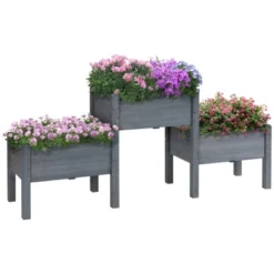 Outsunny 73" X 18" X 32" 3 Tier Raised Garden Bed W/ Three Elevated Planter Box, Freestanding Wooden Plant Stand For Vegetables, Herb And Flowers -OUTSUNNY Sales Store GUEST 721e06bd 32d0 459b 8a3a 36f6eebc15a5