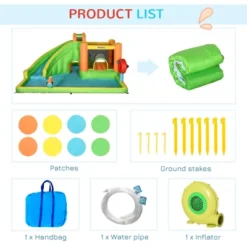 Outsunny 7-in-1 Inflatable Water Slide, Kids Castle Bounce House Includes Slide, Boxing Post, Tunnel W/ Carry Bag, Repair Patches, 750W Air Blower -OUTSUNNY Sales Store GUEST 75f4a726 0818 493b b58c 7f4dbb067851