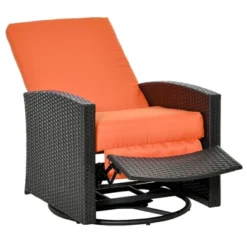 Outsunny Patio PE Rattan Wicker Recliner Chair With 360° Swivel, Soft Cushion, Lounge Chair For Patio, Garden, Backyard -OUTSUNNY Sales Store GUEST 760d0728 607e 49cd bab6 60f06539f6ad