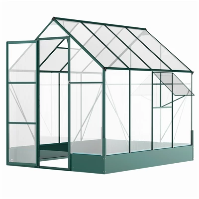 Outsunny Walk-in Plant Polycarbonate Greenhouse With Temperature Controlled Window Hobby Greenhouse For Backyard/Outdoor 3 Outsunny Walk-in Plant Polycarbonate Greenhouse With Temperature Controlled Window Hobby Greenhouse For Backyard/Outdoor - Image 3