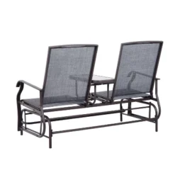 Outsunny 2-Person Outdoor Glider Bench W/ Center Table, Steel Frame For Backyard Garden Porch, Gray 12 Outsunny 2-Person Outdoor Glider Bench W/ Center Table, Steel Frame For Backyard Garden Porch, Gray -OUTSUNNY Sales Store GUEST 7c172bb4 75b0 402f 9248 e7cab96327f5