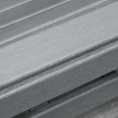 Outsunny Outdoor Rocking Chair, HDPE Adirondack Style Rocker Chair For Porch, Garden, Patio, Light Gray 5 Outsunny Outdoor Rocking Chair, HDPE Adirondack Style Rocker Chair For Porch, Garden, Patio, Light Gray - Image 5