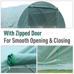 Outsunny 20' X 10' X 7' Walk-In Tunnel Greenhouse Garden Warm House Large Hot House Kit With 8 Roll-up Windows & Roll Up Door, Steel Frame -OUTSUNNY Sales Store GUEST 7ed3773e b7b4 4279 9748 0e2fc1ad23e7