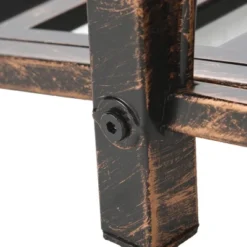 Outsunny 3.3' Metal Arch Zen Garden Bridge With Safety Siderails, Decorative Footbridge, Delicate Scrollwork & Corner Spheres For Stream, Black -OUTSUNNY Sales Store GUEST 82d53bbf 968c 439e afae 34d607131544