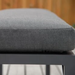 Outsunny 4 Piece Patio Furniture Set, Outdoor L-Shaped Sectional Sofa With 2 Couches, Bench, Dining Table, Cushions, Aluminum Conversation Set, Gray -OUTSUNNY Sales Store GUEST 84cfdd8e e5d5 403a afab ad8d2df21693