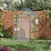 Outsunny Outdoor Walk-in Mini Greenhouse With Mesh Door & Windows, Small Portable Garden Hot House With 6 Shelves, Trellis, & Plant Labels