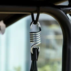 Outsunny Patio Swing Chair With Canopy, Seats 2 Adults Loveseat Bench With Canopy, Armrests, A-Frame Steel, Breathable Mesh, Black -OUTSUNNY Sales Store GUEST 871837e2 4b90 41ed 990d c9e4ee0d5943