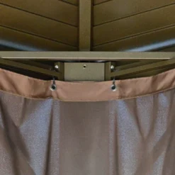 Outsunny 10' X 12' Hardtop Gazebo With Galvanized Steel Rounded Double Roof, Aluminum Frame, Pavilion Gazebo With Netting, Hooks, And Curtains, Brown 9 Outsunny 10' X 12' Hardtop Gazebo With Galvanized Steel Rounded Double Roof, Aluminum Frame, Pavilion Gazebo With Netting, Hooks, And Curtains, Brown -OUTSUNNY Sales Store GUEST 88ab3f4f 4d79 4ff5 a88a 1a4e300a68d7