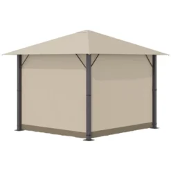 Outsunny Patio Gazebo Outdoor Canopy Shelter With Sidewalls, Vented Roof, Aluminum Frame For Garden, Lawn, Backyard And Deck 10 Outsunny Patio Gazebo Outdoor Canopy Shelter With Sidewalls, Vented Roof, Aluminum Frame For Garden, Lawn, Backyard And Deck -OUTSUNNY Sales Store GUEST 89a3462f c41d 49a2 826d dce2bd9dbc99