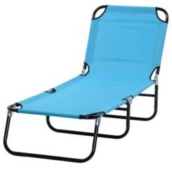 Outsunny Foldable Outdoor Chaise Lounge Chair, 5-Level Reclining Camping Tanning Chair With Strong Oxford Fabric For Beach, Patio, Pool, Sky Blue 7 Outsunny Foldable Outdoor Chaise Lounge Chair, 5-Level Reclining Camping Tanning Chair With Strong Oxford Fabric For Beach, Patio, Pool, Sky Blue -OUTSUNNY Sales Store GUEST 89ffdafe 8f9d 4ab3 ab13 d496cb815ae7