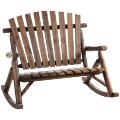 Outsunny Outdoor Adirondack Rocking Chair With Log Slatted Design, 2-Seat Patio Wooden Rocker Loveseat With High Back For Lawn Backyard Garden 14 Outsunny Outdoor Adirondack Rocking Chair With Log Slatted Design, 2-Seat Patio Wooden Rocker Loveseat With High Back For Lawn Backyard Garden -OUTSUNNY Sales Store GUEST 8a3d546f 9682 4605 a0b7 d0ac8b84b7b6