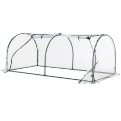 Outsunny Portable Tunneled Greenhouse With Zippered Doors, Water/UV Fighting PVC Cover -OUTSUNNY Sales Store GUEST 8a6b8d78 b2ad 43ce aa5c 35534c017690