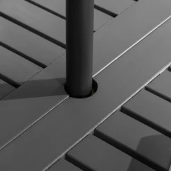 Outsunny 6 Piece Patio Dining Set, Outdoor Poplar Wood Furniture Set, Umbrella Hole Table And Chairs With Bench, Dark Gray -OUTSUNNY Sales Store GUEST 8aeeef2d 8c49 4d9b 802f 7bfd3b30662c