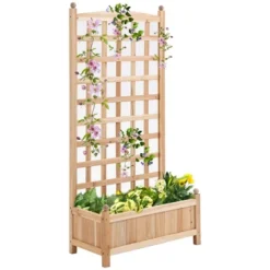 Outsunny Raised Garden Bed With Trellis Board Back & Strong Wooden Design & Materials 15 Outsunny Raised Garden Bed With Trellis Board Back & Strong Wooden Design & Materials -OUTSUNNY Sales Store GUEST 8c736ca2 9d9c 4b1d 99a8 bb048f755445