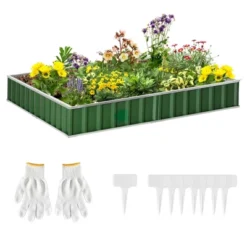Outsunny 8.5x3ft Metal Raised Garden Bed, DIY Large Steel Planter Box, No Bottom W/ A Pairs Of Glove For Backyard, Patio To Grow Vegetables, Herbs, And Flowers -OUTSUNNY Sales Store GUEST 8c9f1826 ef8f 4f12 8ba8 860b3b4a4d39