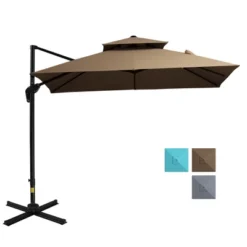 Outsunny 10' X 10' Patio Umbrella Outdoor Cantilever Offset Umbrella Aluminum Square Umbrella With 360° Rotation, 5 Adjustable Tilt Angles And Umbrella Cover (Weights Are Not Included) -OUTSUNNY Sales Store GUEST 8d8da75f 9510 45d9 9f94 52f0a7065c4c