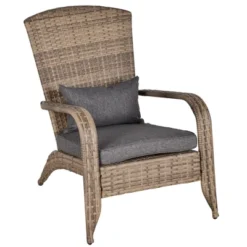 Outsunny Patio Adirondack Chair With All-Weather Rattan Wicker, Soft Cushions, Tall Curved Backrest For Deck Or Garden 16 Outsunny Patio Adirondack Chair With All-Weather Rattan Wicker, Soft Cushions, Tall Curved Backrest For Deck Or Garden -OUTSUNNY Sales Store GUEST 8f721298 f370 4aa4 903e 7b569bad5f58