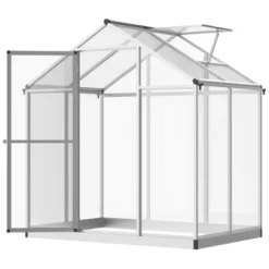 Outsunny Walk-In Polycarbonate Greenhouse With Roof Vent For Ventilation & Rain Gutter, Hobby Greenhouse For Winter -OUTSUNNY Sales Store GUEST 94a89d03 a5c7 40c2 8a49 716316075c8a