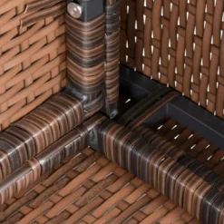 Outsunny 6 PCS Patio Dining Set All Weather Rattan Wicker Furniture Set With Wood Grain Top Table And Soft Cushions -OUTSUNNY Sales Store GUEST 9553e051 eb25 4bf4 a02d 2de9fda993f4