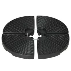 Outsunny 4-Piece 150lb Cantilever Patio Umbrella Base Weights For Offset Hanging Umbrella, Fasteners, Wicker-like HDPE Water Or Sand Weights, Black -OUTSUNNY Sales Store GUEST 95ce0372 4797 4851 8ba8 eab024a85427