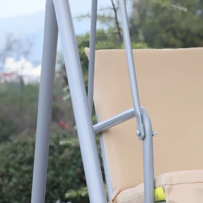 Outsunny 2 Person Porch Covered Swing Outdoor With Canopy, Table And Storage Console 5 Outsunny 2 Person Porch Covered Swing Outdoor With Canopy, Table And Storage Console - Image 5