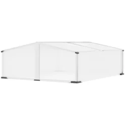 Outsunny Aluminum Cold Frame Greenhouse, Portable Mini Greenhouse With Independent Opening Tops For Flowers, Vegetables, Herbs, 47" X 39" X 16" -OUTSUNNY Sales Store GUEST 9828a833 dd7a 4128 97b5 1ce0cec7febb