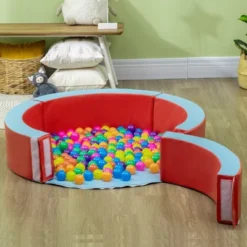 Outsunny Indoor/Outdoor Memory Foam Ball Pit For Toddlers 1-3 Sensory Toy, Red -OUTSUNNY Sales Store GUEST 987d6790 f4ee 441b 8409 a564e88dff96