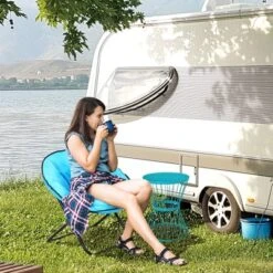 Outsunny 16" Steel Patio End Table, Side Table With Hourglass Design, Accent Table For Outdoor And Indoor Use