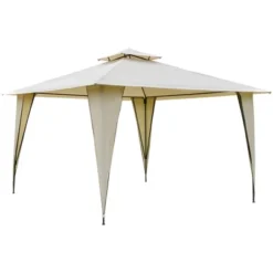 Outsunny 12' X 12' Outdoor Canopy Tent Party Gazebo With Double-Tier Roof, Steel Frame, Included Ground Stakes -OUTSUNNY Sales Store GUEST 9a0e38f7 9d4b 45f6 825d d24a6ddf5aeb