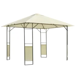 Outsunny 10' X 10' Outdoor Gazebo Canopy Modern Canopy Shelter With Weather Resistant Roof & Steel Frame For Parties, BBQs, & Shade -OUTSUNNY Sales Store GUEST 9adb61e2 09ba 49bc 89ac 4cc5d17cf367