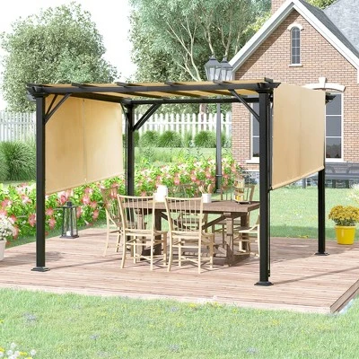Outsunny Outdoor Retractable Pergola Canopy With Sun Shade Unique Design Canopy Patio Metal Shelter For Garden Porch Beach 1 Outsunny Outdoor Retractable Pergola Canopy With Sun Shade Unique Design Canopy Patio Metal Shelter For Garden Porch Beach