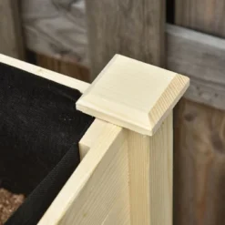 Outsunny 47" X 21" Raised Garden Bed, Elevated Wooden Planter Box W/ Lockable Wheels, Storage Shelf, And Bed Liner For Backyard, Patio -OUTSUNNY Sales Store GUEST 9d78ed48 7f9e 4a79 820e dc749fa5b9f2