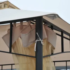 Outsunny 10'x10' Outdoor Patio Gazebo Canopy Metal Canopy Tent With 2-Tier Roof And Mesh Netting For Backyard -OUTSUNNY Sales Store GUEST 9edc98b3 63c6 4379 89a3 6ec7923a358f