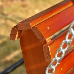 Outsunny 46" 2-Person Porch Swing Wooden Patio Swing Bench With Cup Holders, Slatted Design, & Chains Included, 440lb Weight Capacity -OUTSUNNY Sales Store GUEST 9ee188ed 9458 4296 9904 19ef2247d9e5