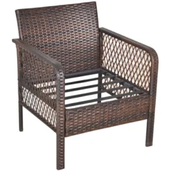 Outsunny 5-Piece Wicker Patio Armchair Set With Ottoman, Outdoor PE Rattan Furniture Set With Comfortable Zippered Cushions & Weather-Fighting Build -OUTSUNNY Sales Store GUEST 9ee83954 9552 4c0d b237 5dc0e7c26011