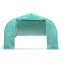 Outsunny 26' X 10' X 7' Walk-In Greenhouse Tunnel, Large Gardening Plant Hot House With 12 Windows And Zipper Doors For Backyard -OUTSUNNY Sales Store GUEST a38a84ca 5602 453f 9a7d e450dbcebdb4