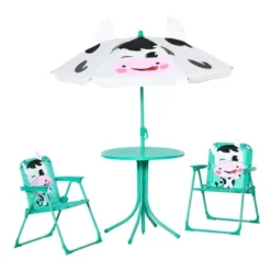 Outsunny Kids Picnic Table And Chair Set, Outdoor Folding Garden Furniture, For Patio Backyard, With Monkey Pattern, Removable & Height Adjustable Sun Umbrella, Aged 3-6 Years Old -OUTSUNNY Sales Store GUEST a5f81da5 6b87 4377 a125 15573cb1f5d9