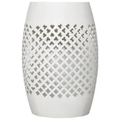 Outsunny Steel Patio End Table, Round Side Table With Hollow Drum Design, Accent Table For Outdoor And Indoor Use -OUTSUNNY Sales Store GUEST a610e660 370a 4edf 841b 5ec1e73178bb