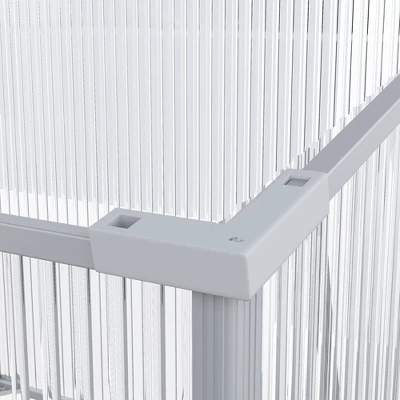 Outsunny Mini Greenhouse Kit, 71" Outdoor Cold Frame With Adjustable Roof, Polycarbonate & Aluminum Frame 5 Outsunny Mini Greenhouse Kit, 71" Outdoor Cold Frame With Adjustable Roof, Polycarbonate & Aluminum Frame - Image 5