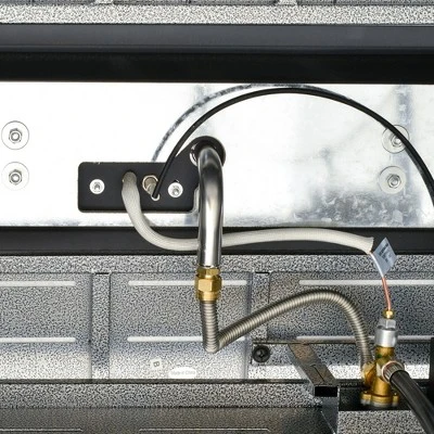 Outsunny 42" Rectangle Gas Fire Pit Table, 50,000BTU Propane Firepit With Protective Cover, Lid And Red Lava Rocks, Auto Ignition, CSA Certification For Outdoor, And Patio 5 Outsunny 42" Rectangle Gas Fire Pit Table, 50,000BTU Propane Firepit With Protective Cover, Lid And Red Lava Rocks, Auto Ignition, CSA Certification For Outdoor, And Patio - Image 5