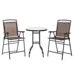 Outsunny 4 Piece Patio Bar Set For 2 With 6' Adjustable Tilt Umbrella, Outdoor Bistro Set With Folding Chairs & Glass Round Dining Table 10 Outsunny 4 Piece Patio Bar Set For 2 With 6' Adjustable Tilt Umbrella, Outdoor Bistro Set With Folding Chairs & Glass Round Dining Table -OUTSUNNY Sales Store GUEST aa1995ad 0ff1 46e9 8a9e b44c1c8d9231