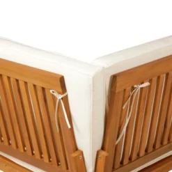 Outsunny 6 Piece L Shape Garden Sofa Set Solid Acacia Wood Garden Furniture Set With A Coffee Table For Yard And Bistro -OUTSUNNY Sales Store GUEST aba8e3b6 963a 4dfc bc37 ab417d25c71f